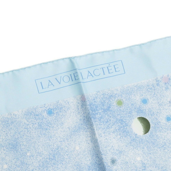 HERMES Blue Silk Scarf - Picture 3 of 5